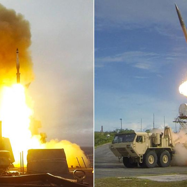 Ispaljivanje projektila SM-3 s razračara Arleigh Burke i sustav THAAD