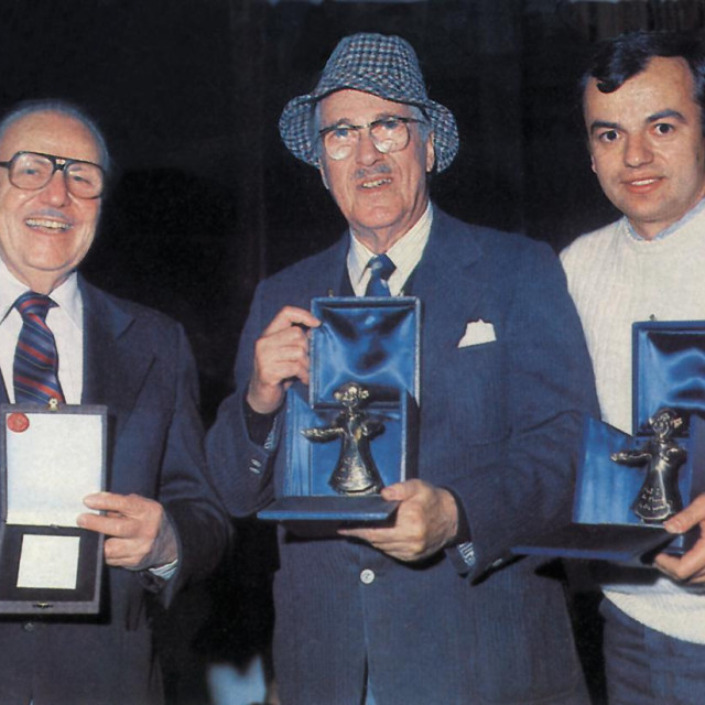 Fotografija s festivala u Lucci 1984. godine. Burne Hogarth, Lee Falk i Ervin
