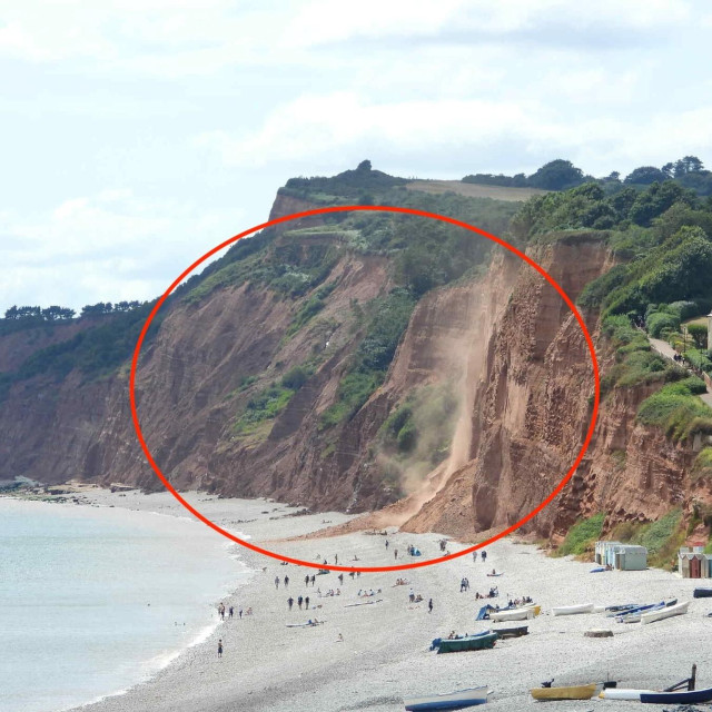 Urušavanje litice u Budleigh Saltertonu