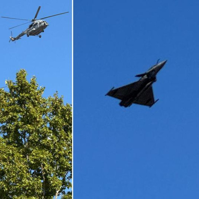 Letačka proba za vojni mimohod, Black Hawk, Mi-171 Sh i Dassault Rafale