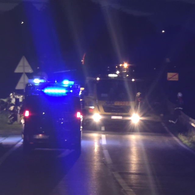 Mjesto teške nesreće u Lužanu Biškupečkom