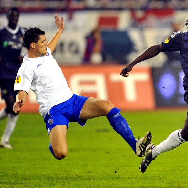 Ervin Bulku i Romelu Lukaku, Hajduk - Anderlecht,  EL 2010.