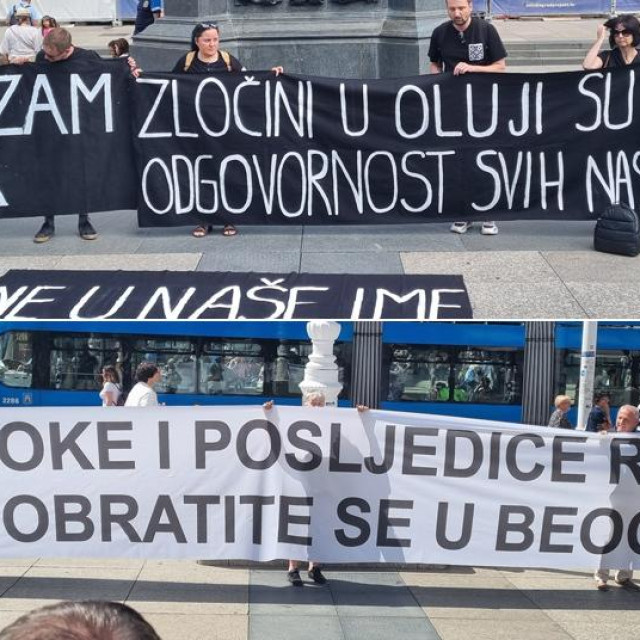Prosvjed i kontraprosvjed povodom obljetnice Oluje
