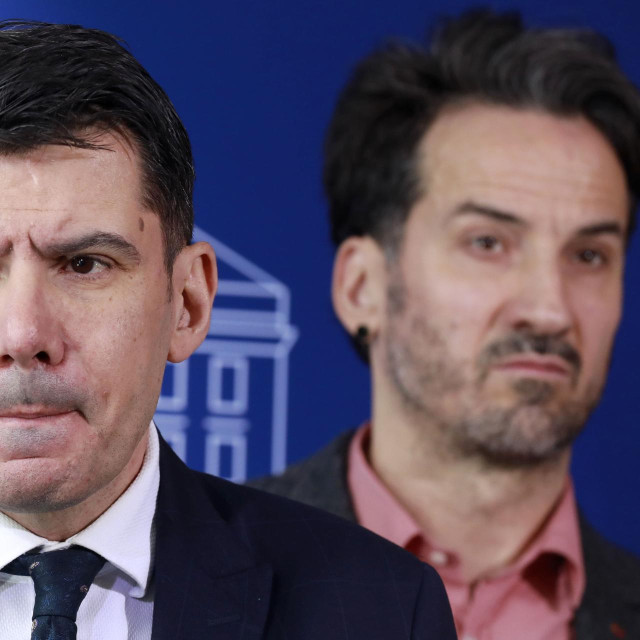 Saborski zastupnici (i mogući kandidati za novog predsjednika Mosta) Nikola Grmoja i Marin Miletić