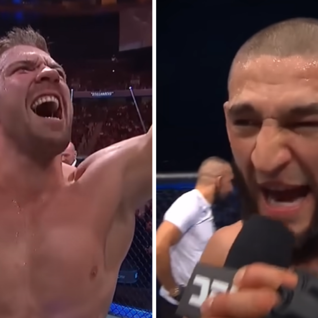 Dricus Du Plessis (lijevo) i Khamzat Chimaev (desno)