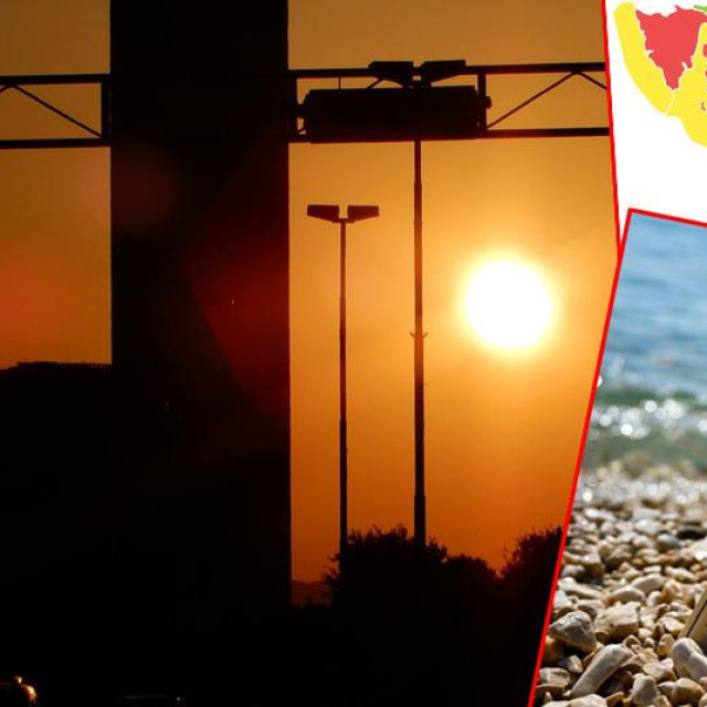 Prizor iz Splita, karta DHMZ-a, ilustracija termometra