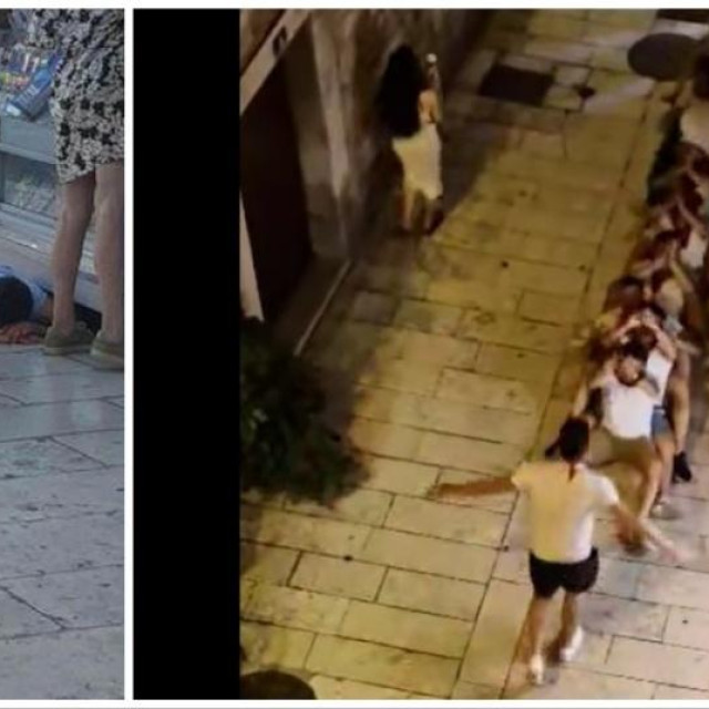 Pijani turisti po Splitu
