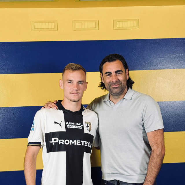 Matija Frigan, novi igrač Parme i Tomislav Puljić, menadžer