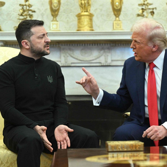 Volodimir Zelenski i Donald Trump tijekom sukoba u Ovalnom uredu u ožujku