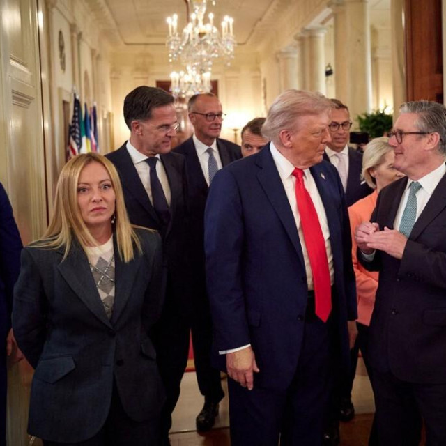 Giorgia Meloni na sastanku europskih čelnika s Donaldom Trumpom u Washingtonu