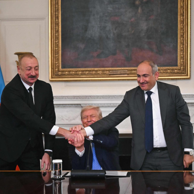 Ilham Aliyev, Nikola Pašinjan i Donald Trump