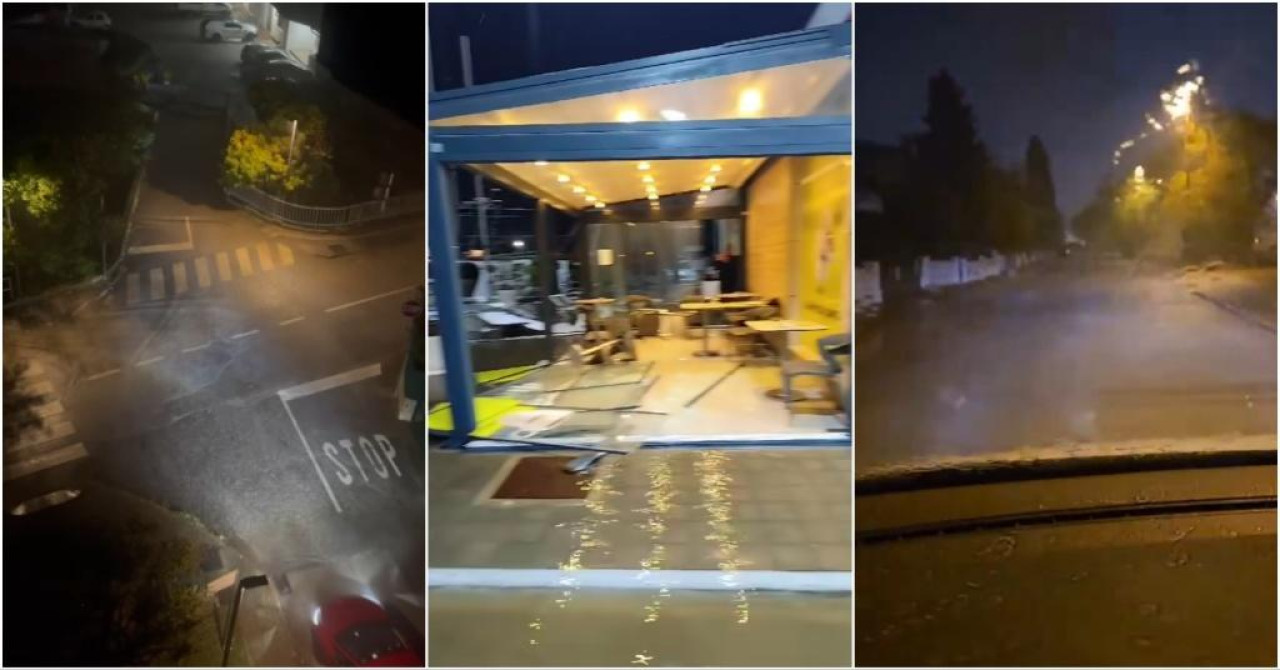 Silovito neurje z močnim dežjem in poplavami prizadelo Umag