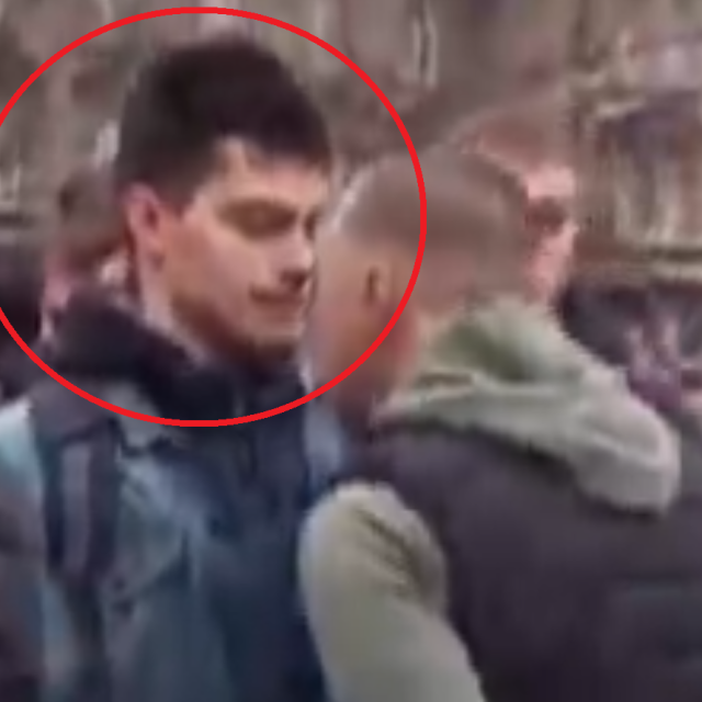 Andrej Tanko i muškarac koji mu se unio u lice