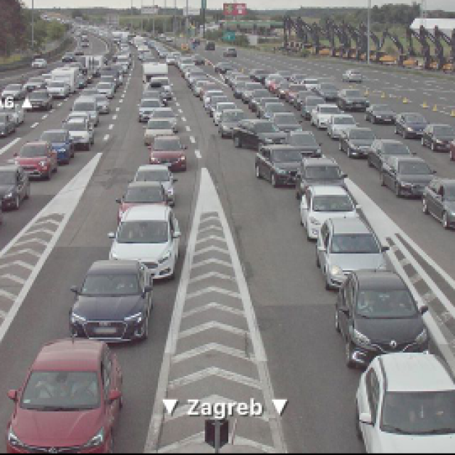 Gužva na ulazu u Zagreb