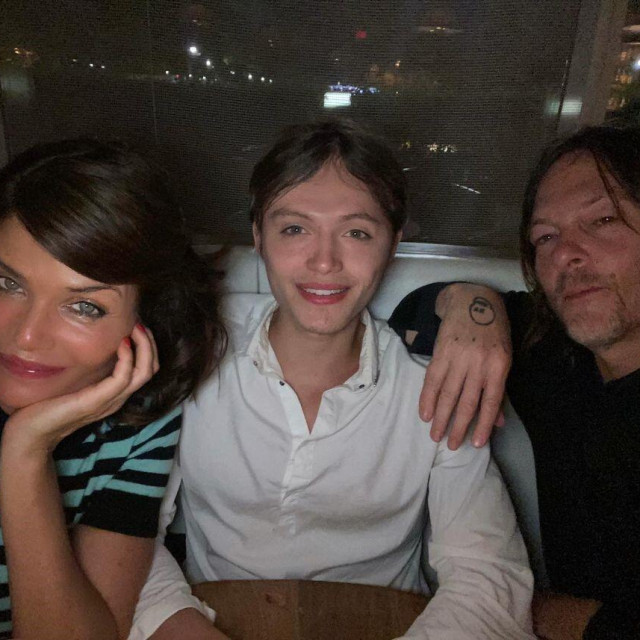 Helena Christensen i Norman Reedus sa sinom Mingusom Lucienom Reedusom