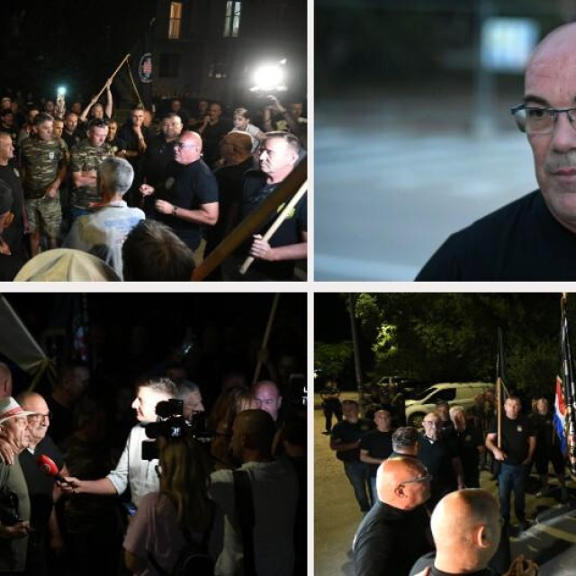 Prosvjed branitelja u Benkovcu