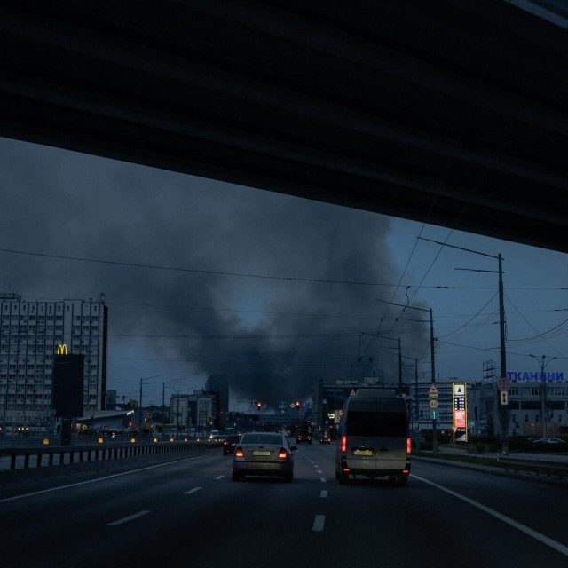 Prikaz jednog od brojnih dronovskih napada na ukrajinsku prijestolnicu