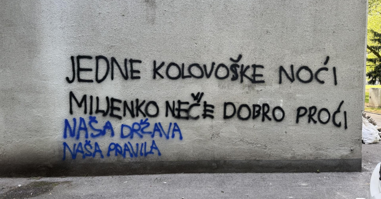 U Zagrebu osvanuo novi sramotni natpis protiv Miljenka Jergovića, ovaj put se spominje i Dalija Orešković