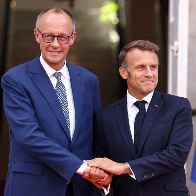 Njemački kancelar Friedrich Merz i francuski predsjednik Emmanuel Macron