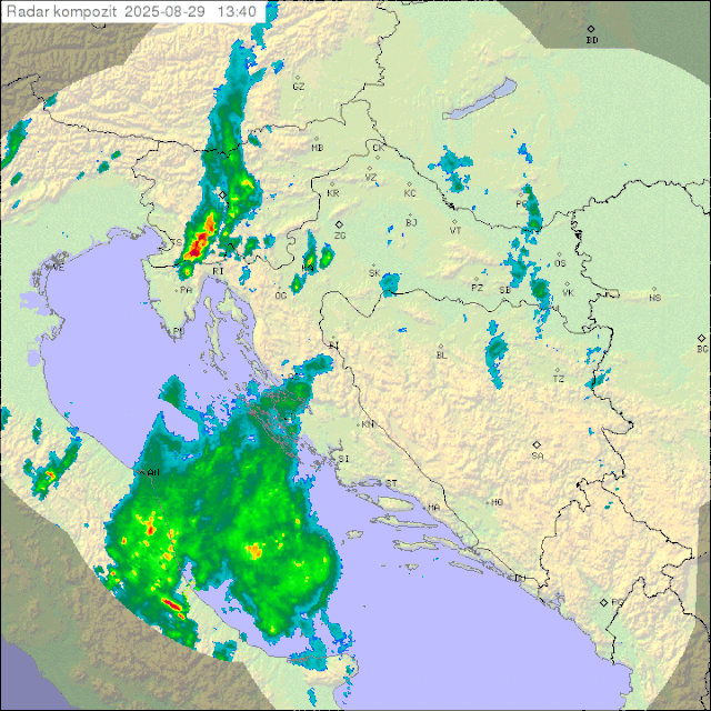 Radarska slika u 15.45