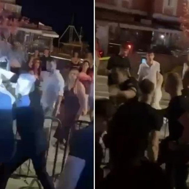 Kadrovi iz snimke tučnjave u Poreču