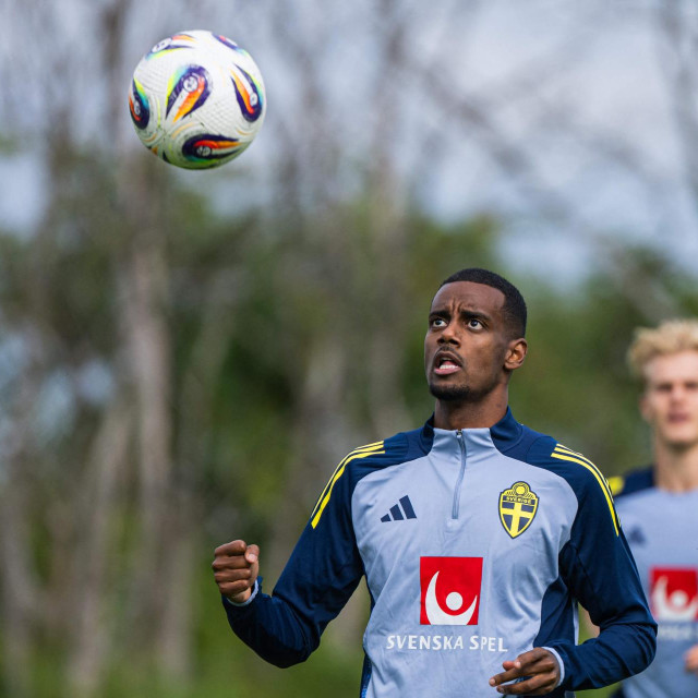 Alexander Isak na treningu švedske reprezentacije