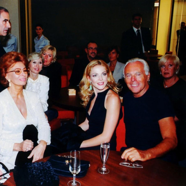 Giorgio Armani, talijanske glumice Claudia Gerini i Sofia Loren