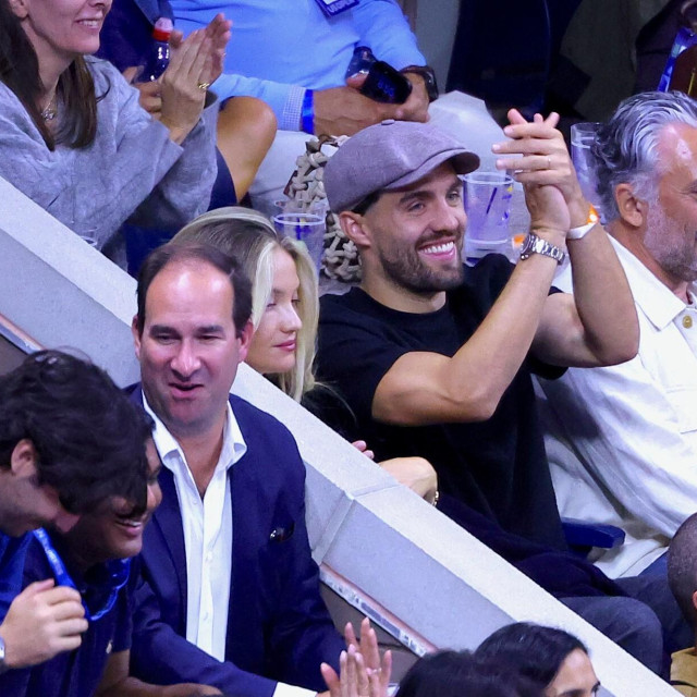 Mateo i Izabel Kovačić na meču Novaka Đokovića