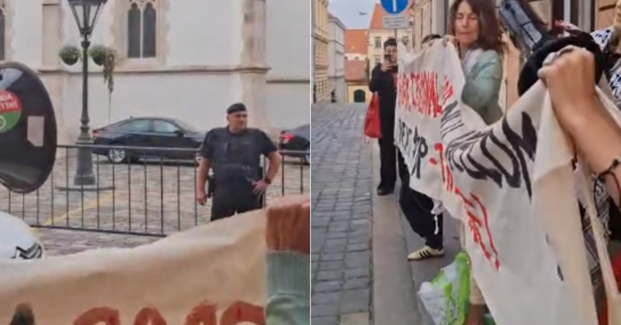 VIDEO: Plenković primio izraelskog ministra, pogledajte što se u isto vrijeme događa ispred zgrade Vlade