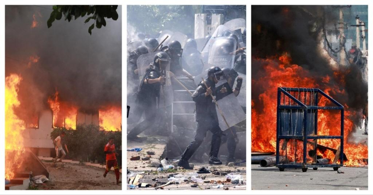 Gori zgrada nepalskog parlamenta, pogledajte fotografije krvavih nereda