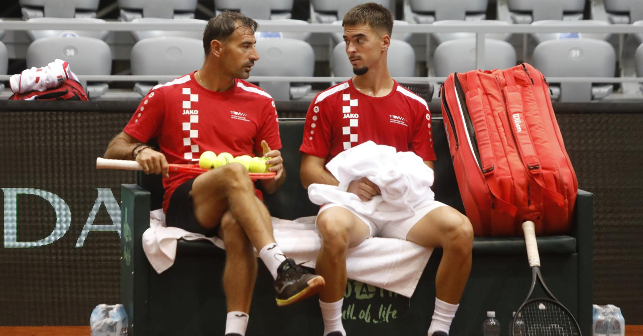 Prižmić in Moutet odpirata Davisov pokal med Hrvaško in Francijo v Osijeku