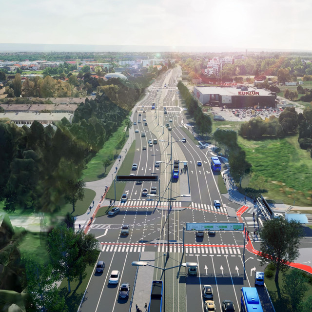 Vizual budućeg izgleda Sarajevske ceste i produženja tramvajske infrastrukture.