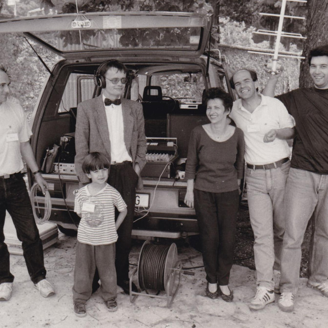 Ekipa na terenu 1992., slijeva: Anito Jelović, Davor Travaš, Branka Malnar, Joso Krmpotić, Marko Paripović