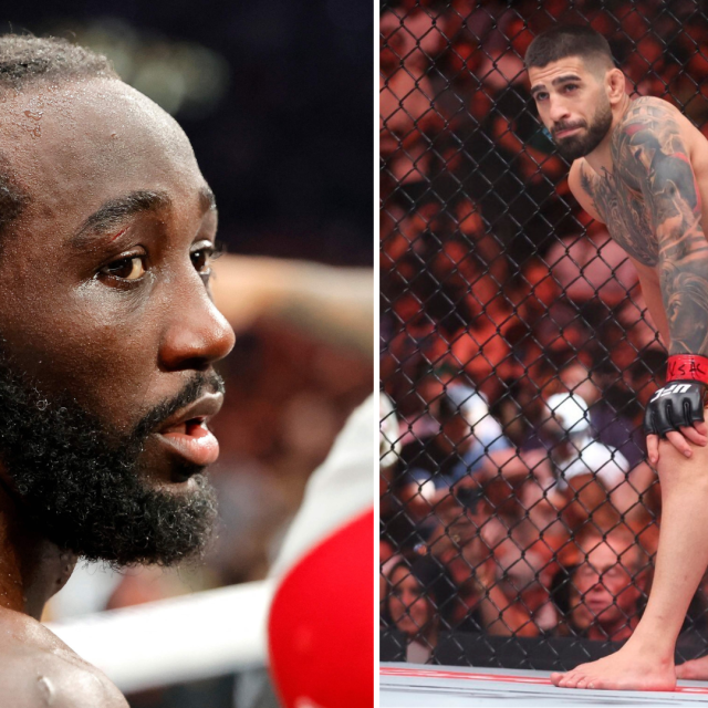 Terence Crawford (lijevo) i Ilia Topuria (desno)