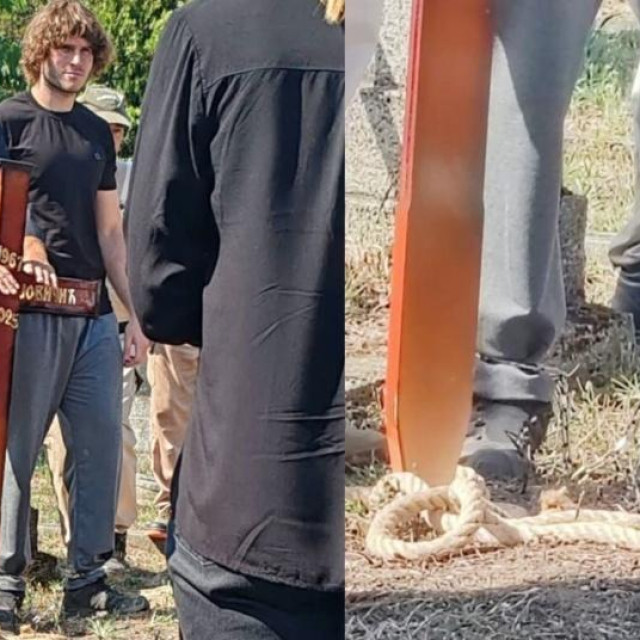 Student Bogdan na sprovodu svoga oca