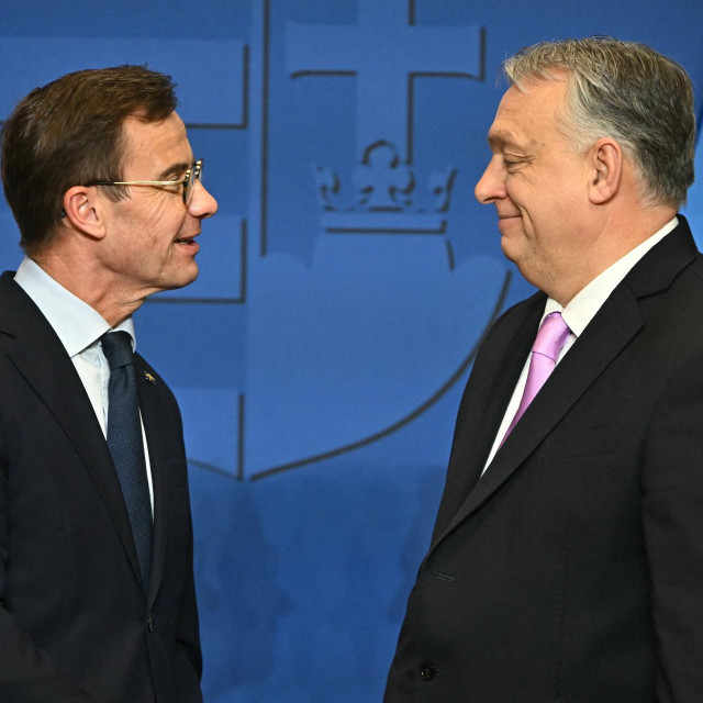 Švedski premijer Ulf Kristersson i mađarski premijer Viktor Orbán