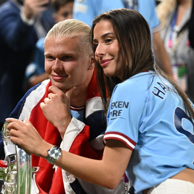 Erling Haaland i Isabel Haugseng Johansen