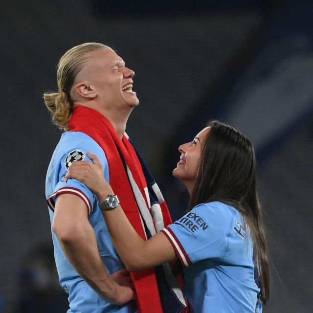 Erling Haaland i Isabel Haugseng Johansen