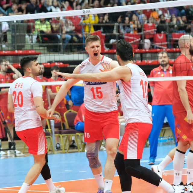 Marko Matić (broj 15) prije dvije godine je s Turskom igrao CEV-ovu Zlatnu ligu u Zadru