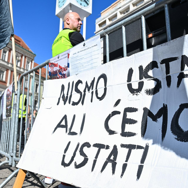 Prosvjed u centru Zagreba