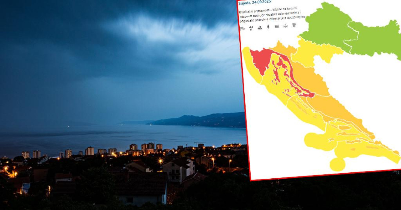 DHMZ podignuo meteoalarm na crvenu razinu za jednu regiju, poslali posebno upozorenje: ‘Bit će izuzetno opasno, prijete poplave‘