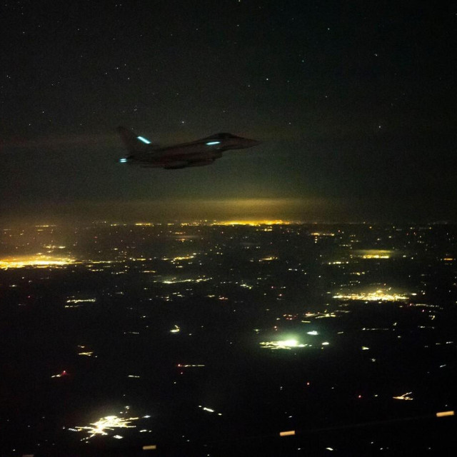Borbeni zrakoplov Typhoon u misiji iznad Poljske