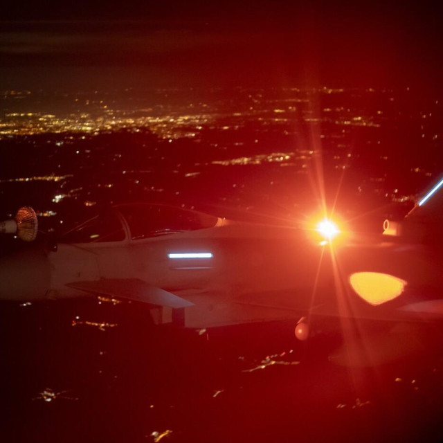 Borbeni zrakoplov Typhoon u misiji iznad Poljske