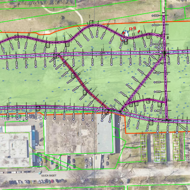 Izgradnja staza u Parku mladenaca, iz projektne dokumentacije