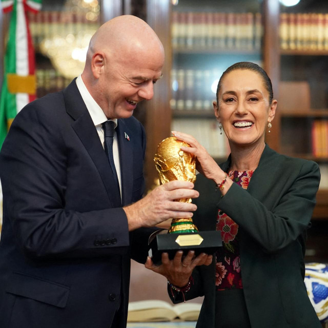 Meksička predsjednica Claudia Sheinbaum i Gianni Infantino, predsjednik FIFA-e