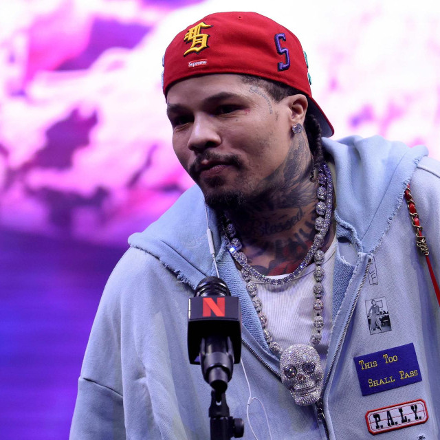 MIAMI, FLORIDA - SEPTEMBER 23: Gervonta ”Tank” Davis looks on at news conference about his exhibition match with Jake Paul scheduled for November 14 at Kaseya Center on September 23, 2025 in Miami, Florida. Leonardo Fernandez/Getty Images/AFP (Photo by Leonardo Fernandez/GETTY IMAGES NORTH AMERICA/Getty Images via AFP)