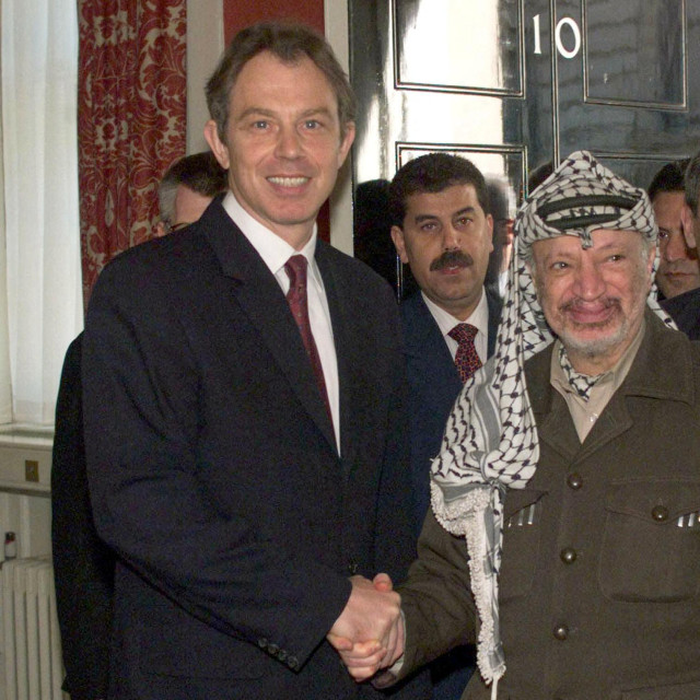 Tony Blair i pokojni Yasser Arafat, snimljeni 1998. godine