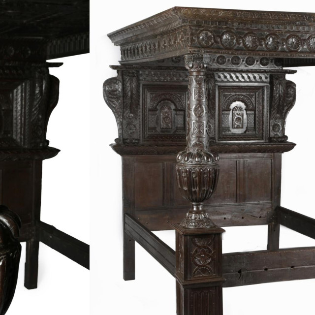 Krevet je minuciozno izrezbaren, što otkriva ruku pravog majstora