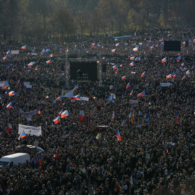 Politički skup u Češkoj, arhivska fotografija
