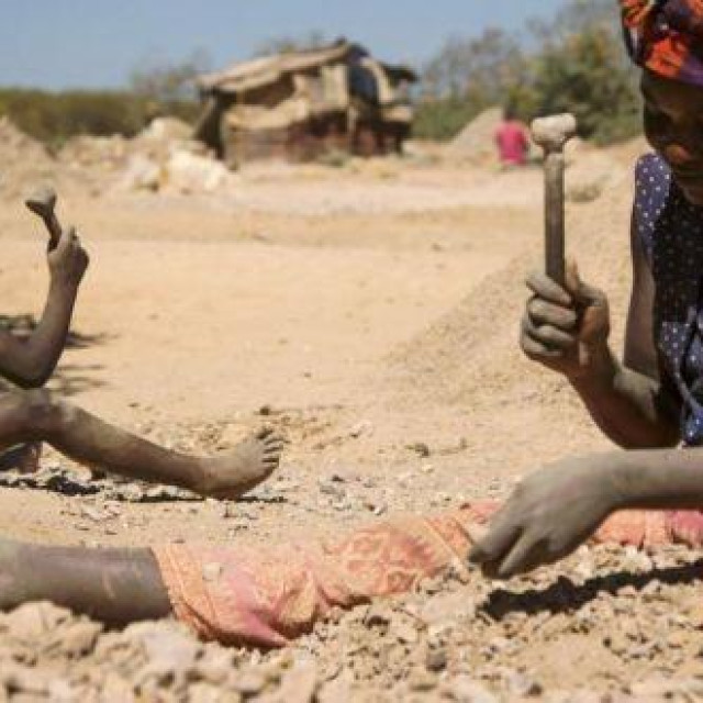 Rudarenje kobalta, Afrika, ilustracija